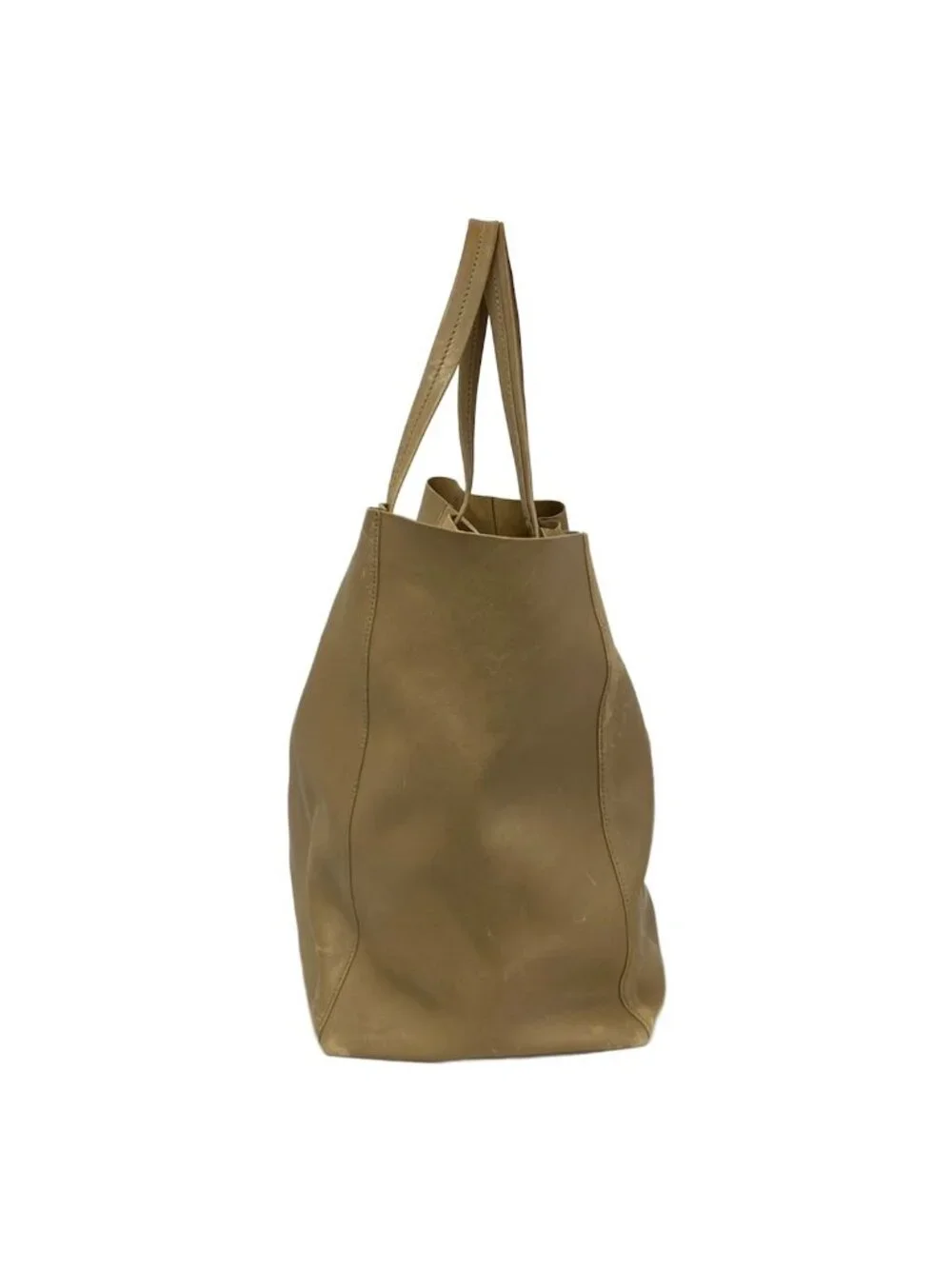 Celine Tote Bag Horizontal Cabas Light Brown Leather